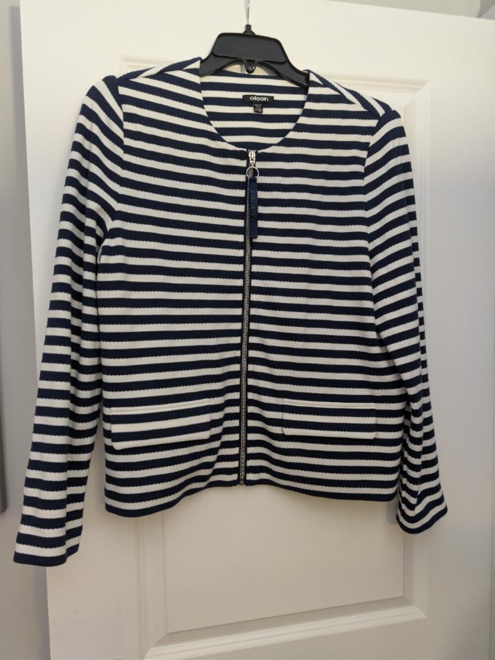 Olsen Europe navy & white striped jacket size 44